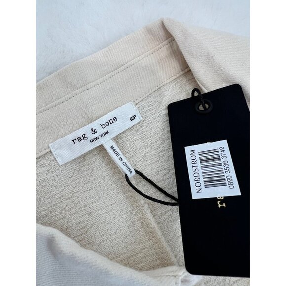 New rag & bone Size S/P Mckenna Cotton Polo Minidress Antique White MSRP $295 - Picture 4 of 16